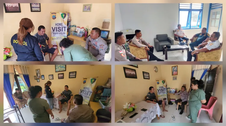 Tim Dokkes Polres Talaud Kunjungi Anggota Sakit Menahun