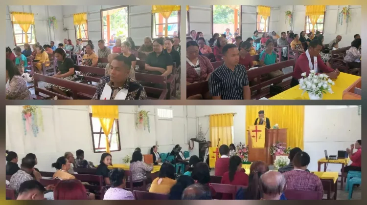 Babinsa Beo Utara Ibadah Minggu Bersama Warga Lobbo