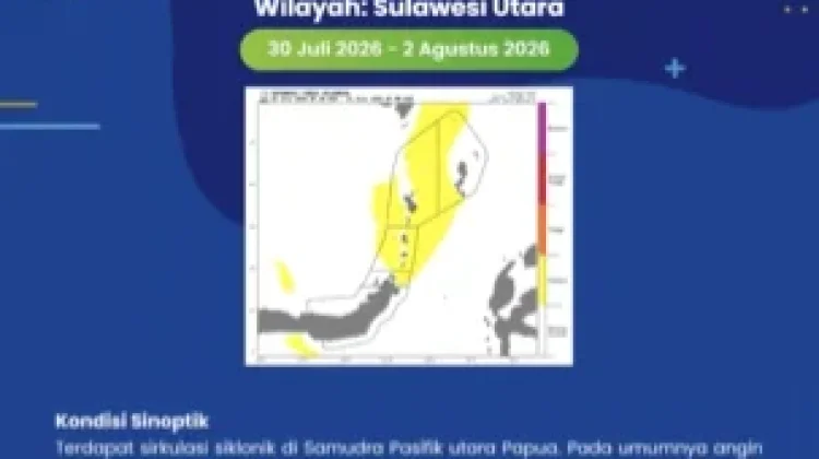 BMKG: Gelombang Sedang Berpotensi Terjadi di Perairan Kepulauan Sulawesi Utara