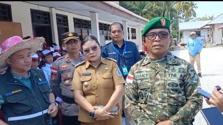 Koramil Miangas Amankan Kunker Mendikdasmen Tinjau Revitalisasi Sekolah