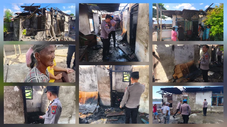 Satu Unit Rumah Warga Desa Rusoh Beo Selatan Dilahap Si Jago Merah
