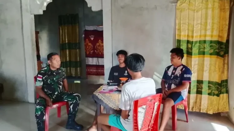 Pererat Silaturahmi, Babinsa Koramil 08/Mlg Komsos dengan Pemuda Tule