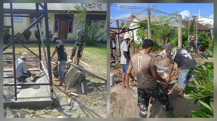 Karya Bakti Kodim Talaud Bangun Sumur Bor