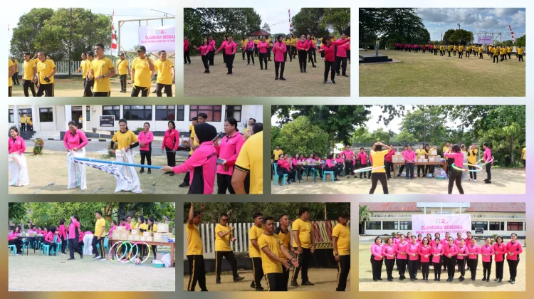 Polres Talaud Gelar Senam Bersama Sambut HKGB Ke-74 Tahun 2026