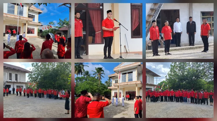 Semarak HUT RI ke-81, DPC PDIP Talaud Gelar Upacara Khidmat di Melonguane