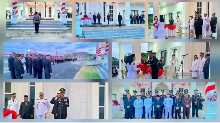 Kapolres Pimpin Upacara Adi Bangkit Peringatan HUT ke-81 RI di Kepulauan Talaud