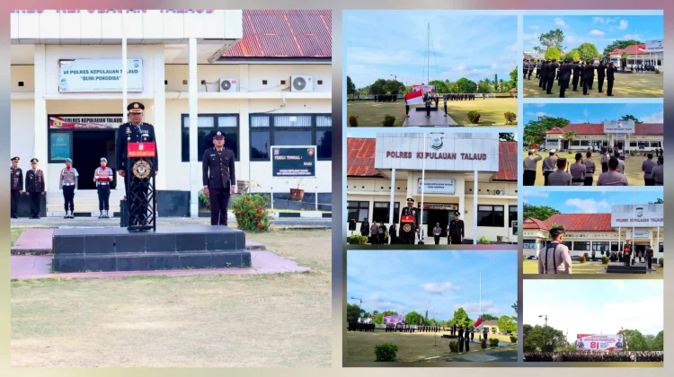 Polres Kepulauan Talaud Gelar Upacara Peringatan HUT Ke-81 RI