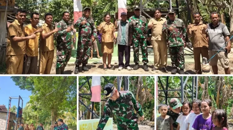 Kasiter Korem 131/Santiago Tinjau Pembangunan Dua Titik Sumur Bor KBSS