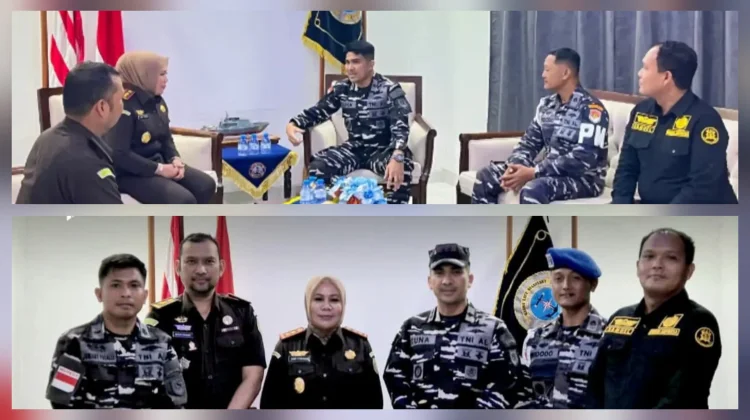 Perkuat Sinergi Hukum, Kajari Talaud Kunjungi Mako Lanal Melonguane