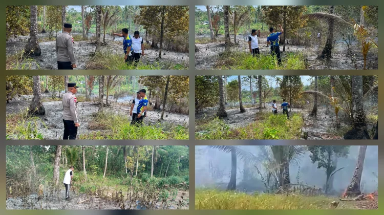 Kebakaran Lahan 1 Hektar di Aminti Melonguane Berhasil Dipadamkan Polisi-Warga