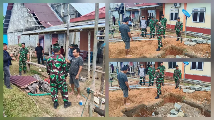 TNI AD dan Warga Desa Bengel Gelar Karya Bakti