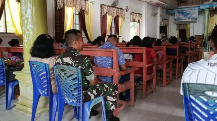 Babinsa Koramil 03 Beo Ibadah Bersama Jemaat Germita