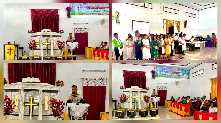 Kapolsek Gemeh Gelar Minggu Kasih di Gereja Bethesda Arangkaa