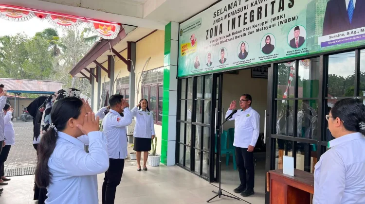 Apel Rutin Kemenag Talaud, ASN Diingatkan Tingkatkan Disiplin dan Pelayanan