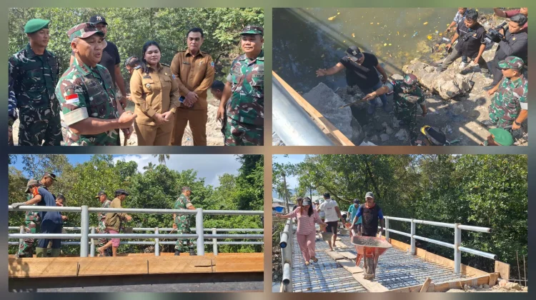 Pangdam XIII/Merdeka Tinjau Pembangunan Jembatan Taloara di Beo