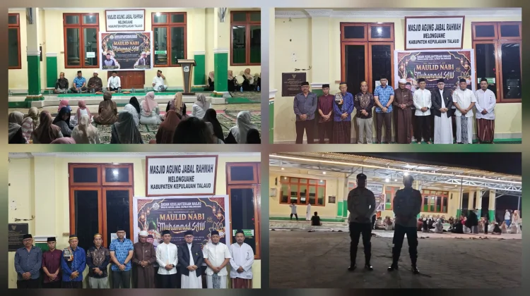 Perayaan Maulid Nabi di Masjid Jabbal Rahmah Melonguane Berjalan Aman
