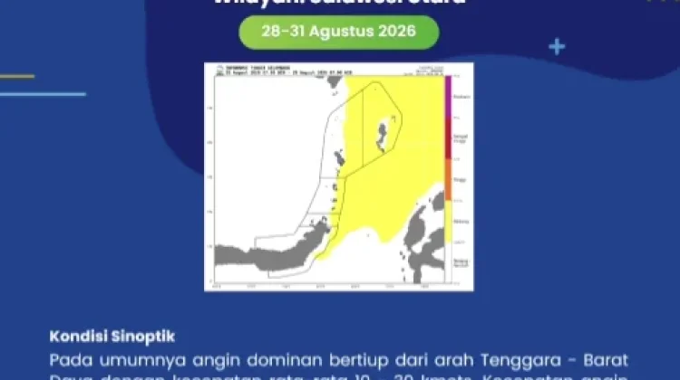 BMKG Peringatkan Gelombang Tinggi di Perairan Talaud