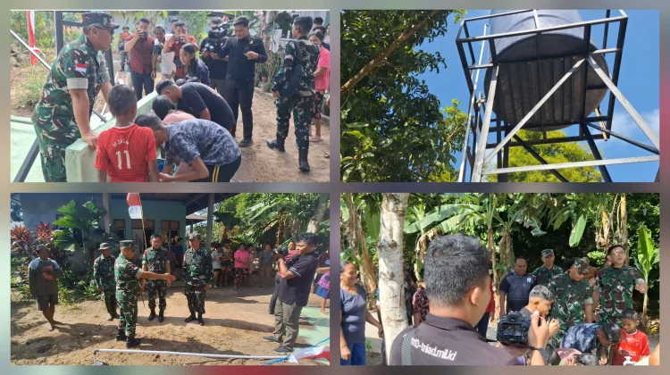 Karya Bakti TNI di Talaud: Warga Tarun Selatan Nikmati Air Bersih