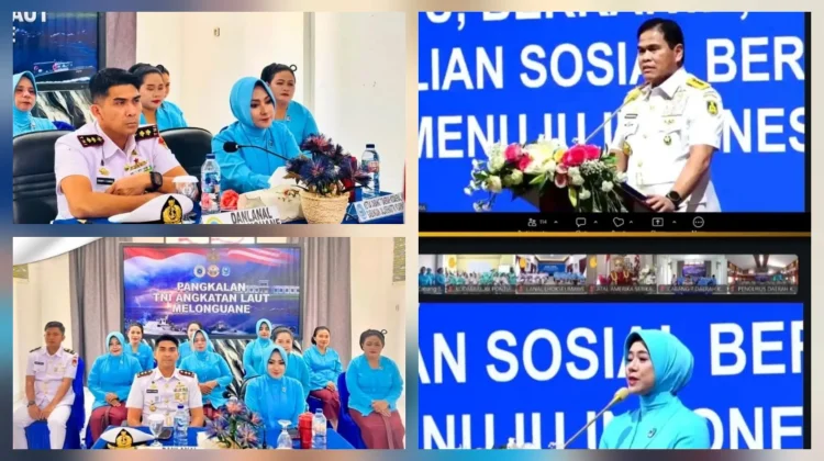 Jalasenastri Cabang 7 Lanal Melonguane Ikuti Vicon HUT Ke-80