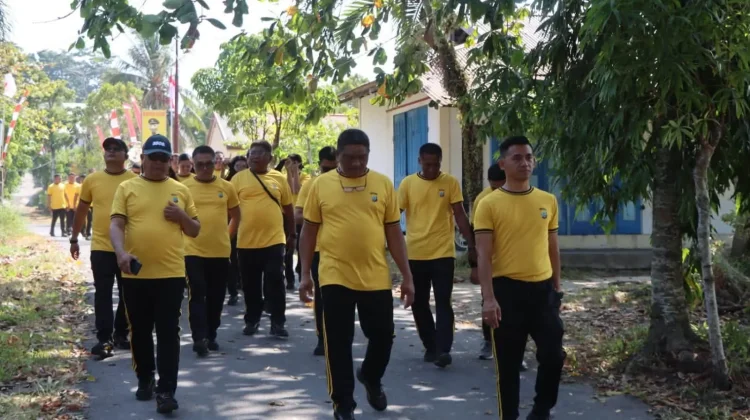 Kapolres Talaud Bersama Jajaran Gelar Olahraga Bersama dan Jalan Sehat Kepulauan