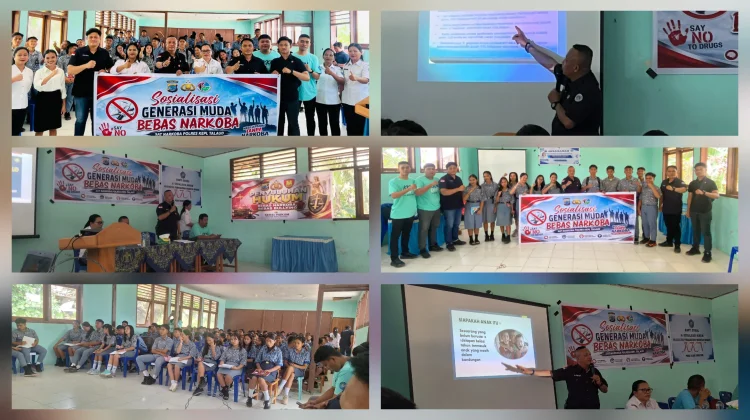 UNPI Manado dan Sat Narkoba Polres Talaud Edukasi Bahaya Narkoba Pelajar Essang