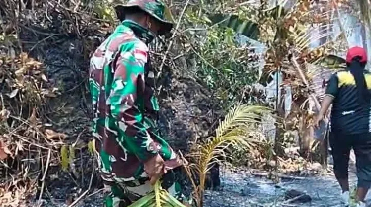 Warga Kecamatan Damau Diajak Bersama Padamkan Kebakaran Perkebunan Desa Birang