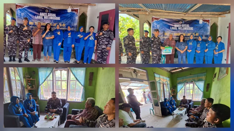Sambut HUT ke-81 TNI AL: Lanal Melonguane Gelar Anjangsana ke Ratumbanua Melonguane