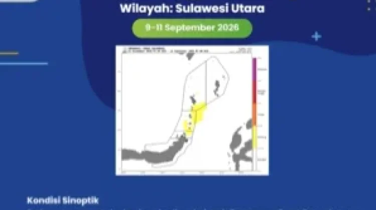 BMKG: Gelombang hingga 2,5 Meter Berpotensi Terjadi di Sejumlah Perairan Sulut