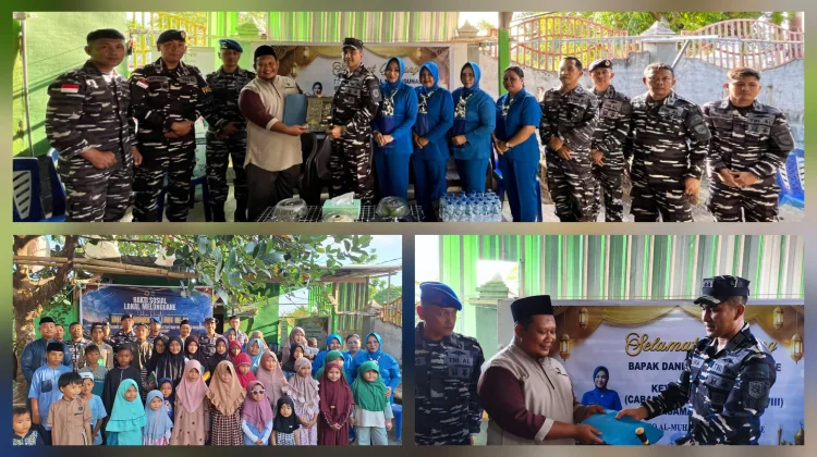 Sambut HUT ke-81 TNI AL, Lanal Melonguane Bantu Pembangunan TPQ Mujahirin