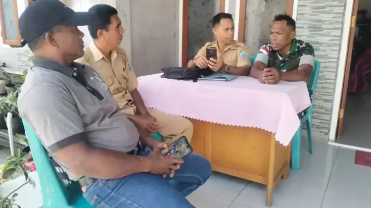 Babinsa Tabang Barat Ajak Perangkat Desa Antisipasi Kebakaran Hutan