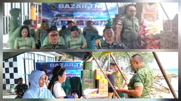Sambut HUT ke-81 TNI, Kodim 1312/Talaud Gelar Bazar Murah