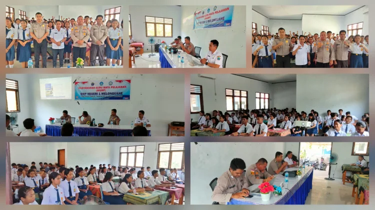 Kapolsek Melonguane Sosialisasi SMA Taruna Bhayangkara di SMPN 1