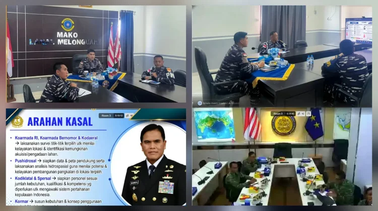 Lanal Melonguane Ikuti Vicon Matangkan Kunker Komisi I DPR RI