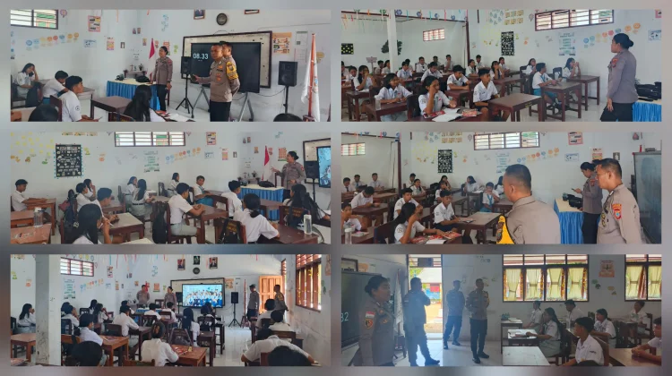 Polsek Kabaruan Sosialisasi SMA Taruna Kemala Bhayangkara di SMP Barto