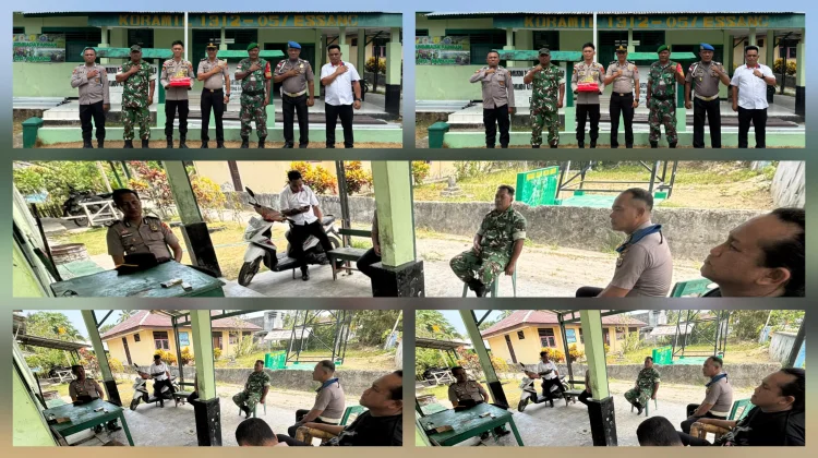 Polsek Gemeh Beri Kejutan HUT ke -81 TNI di Koramil Essang