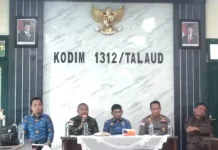 Dandim 1312/Talaud Pimpin Rakor Forkopimda Sambut Pangdam XIII/Mdk