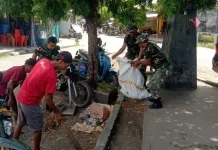 Babinsa Koramil Beo Gelar Gotong Royong Indonesia ASRI