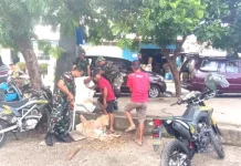 Babinsa Jadi Inisiator Bersihkan Terminal Beo