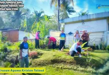 Kemenag Talaud Gelar Kerja Bakti Jaga Lingkungan Asri