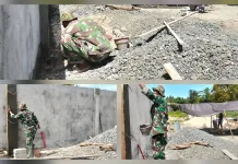 TNI dan Warga Gotong Royong Percepat Pembangunan KDKMP