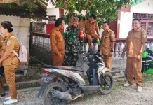 Babinsa Bangunan sinergis dengan Pemerintah Desa