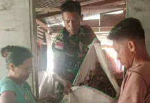 Prajurit Matra Darat Dampingi Petani Kopra Desa Tabang