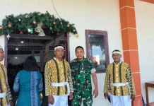Babinsa Koramil Nanusa Pengamanan Ibadah Minggu Sengsara VII di Karatung