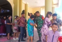 Babinsa Rainis Lakukan Pengamanan Ibadah Gereja