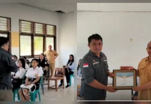 Bawaslu Talaud Edukasi Pemilih Pemula di SMPN 2 Beo