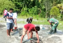Babinsa Bantu Penyelesaian Koperasi Merah Putih