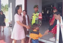 Babinsa Pantau Ibadah Minggu Ciptakan Rasa Aman Talaud