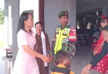 Babinsa Rainis Lakukan Pengamanan Tempat Ibadah