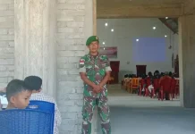 Babinsa Essang Lakukan Pengamanan di Gedung Ibadah