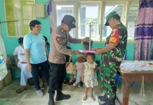 Babinsa-Babinkantibmas Desa Moronge Kompak Pantau Kegiatan Posyandu
